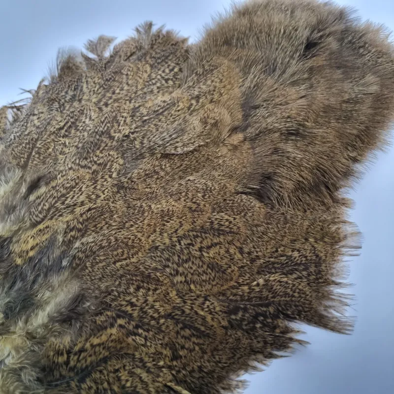 Whiting Coq de Leon Hen Soft Hackle with Chickabou in Speckled Golden Olive-6